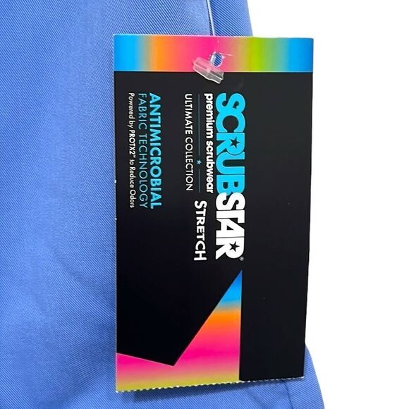 Scrub Tops Woman’s Size XS Bundle of Two Black Blue Antimicrobial ScrubStar - Picture 11 of 15